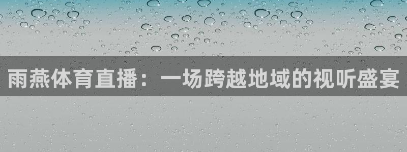 乐球tv直播：雨燕体育直播：一场跨越地域的视听盛宴